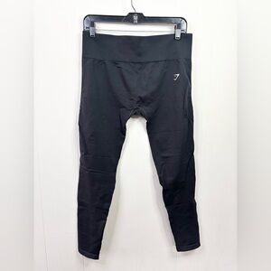 Gymshark black seamless leggings size XL high rise active athletic Athleisure